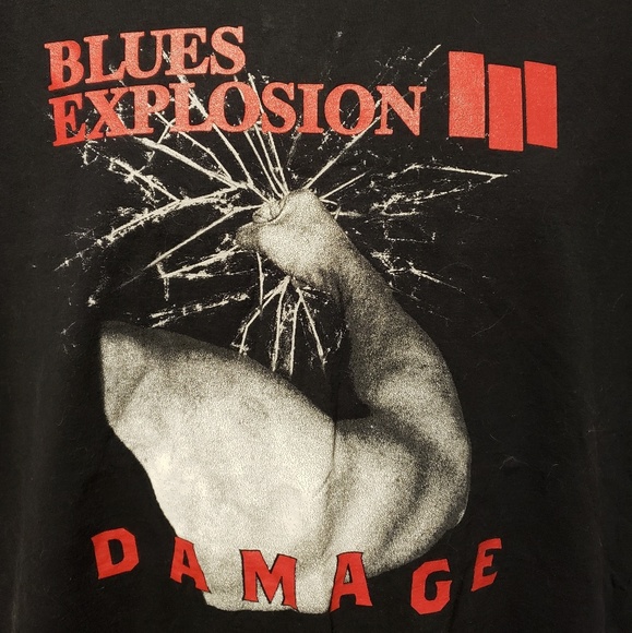 Blues Explosion Damage Large T-Shirt - Picture 3 of 6